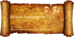 Dózsa Zsuzsanna névjegykártya