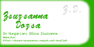 zsuzsanna dozsa business card
